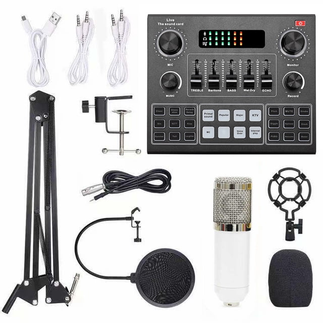 Amdohai Multifunctional Live V9 Sound Card and BM800 Suspension Microphone