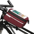 thumbnail image 4 of Bike Storage Bag Multifunctional Waterproof Portable 6 Inch Cycling Front Tube Pouch Phone Holder Cycling Accessories Black, 4 of 13