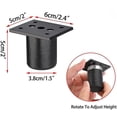 thumbnail image 2 of Aluminum Patas ajustables para muebles, patas para cama, muebles elevados, patas de aleación de aluminio para Base de cama, gabinete, mesa, 4 Uds. (negro, altura 50mm), 2 of 5