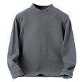 thumbnail image 6 of TTUHYWXI Girls' Long Sleeve Turtleneck T-Shirt Kids Basic High Neck Casual Trendy Soft Base Layer Tee Tops (Dark Gray, 5-6 Years), 6 of 6