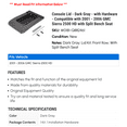 thumbnail image 2 of Console Lid - Dark Gray - with Hardware - Compatible with 2001 - 2006 GMC Sierra 2500 HD with Split Bench Seat 2002 2003 2004 2005, 2 of 2