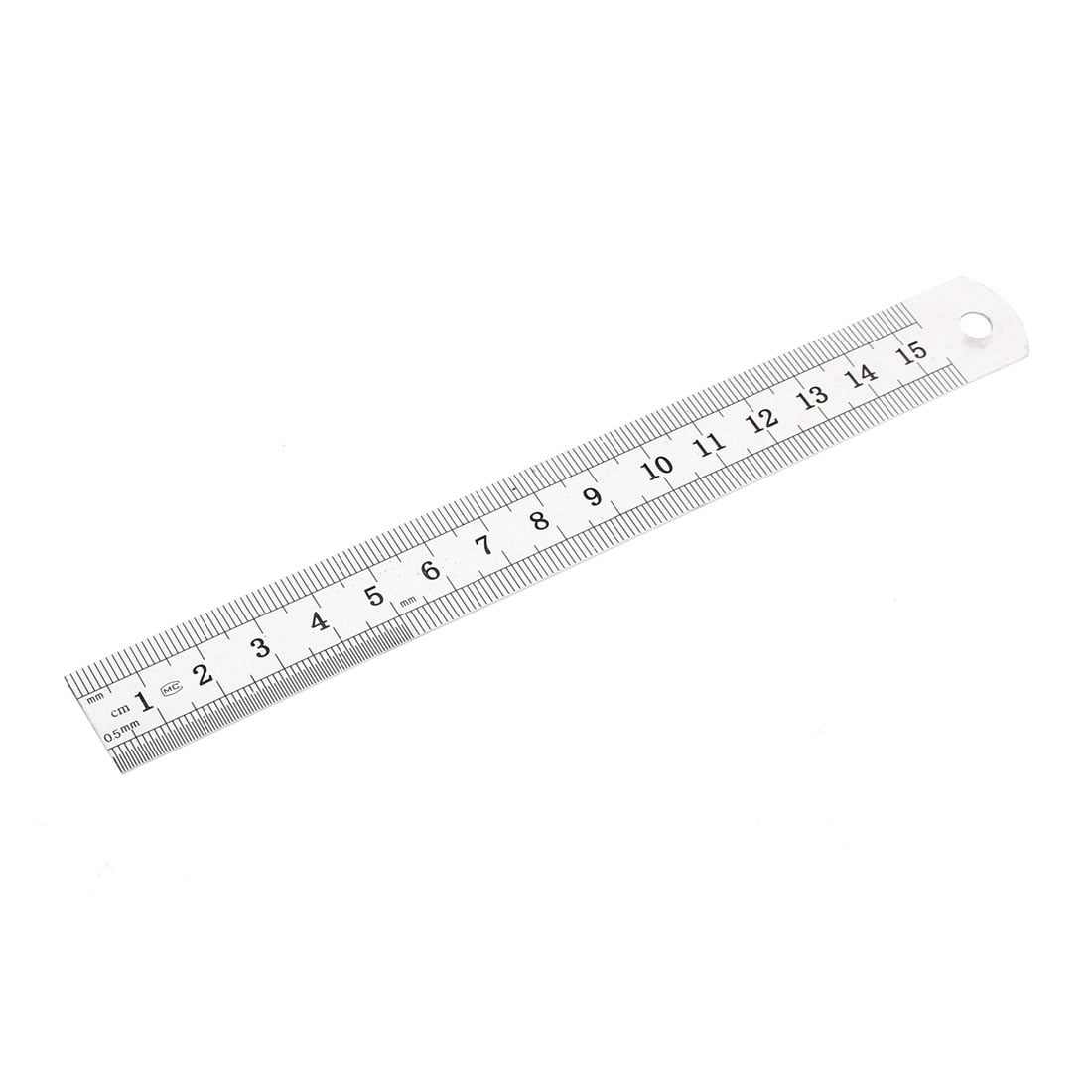 1pc 6 inch/ 15 cm Stainless Steel Metal Straight Ruler Precision Scale 