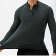 thumbnail image 5 of XUNKUSGA Men's Shirts Quarter Zip Shirts for Men Casual Long Sleeve Running Pullover Tops Slim Fit Lightweight Outdoor Sweatshirt for Hiking Workout Running Golf S-2XL Gray, 5 of 8