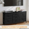 thumbnail image 5 of Bigleap 7-Drawer Fabric TV Stand with Wood Shelf - Versatile Media Console Dresser for Bedroom, Living Room & Small Spaces, Holds up to 50" TV, Black, 5 of 9