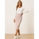 thumbnail image 3 of Falda Elegante para Mujer Falda Midi Unicolor Albaricoque M, 3 of 6