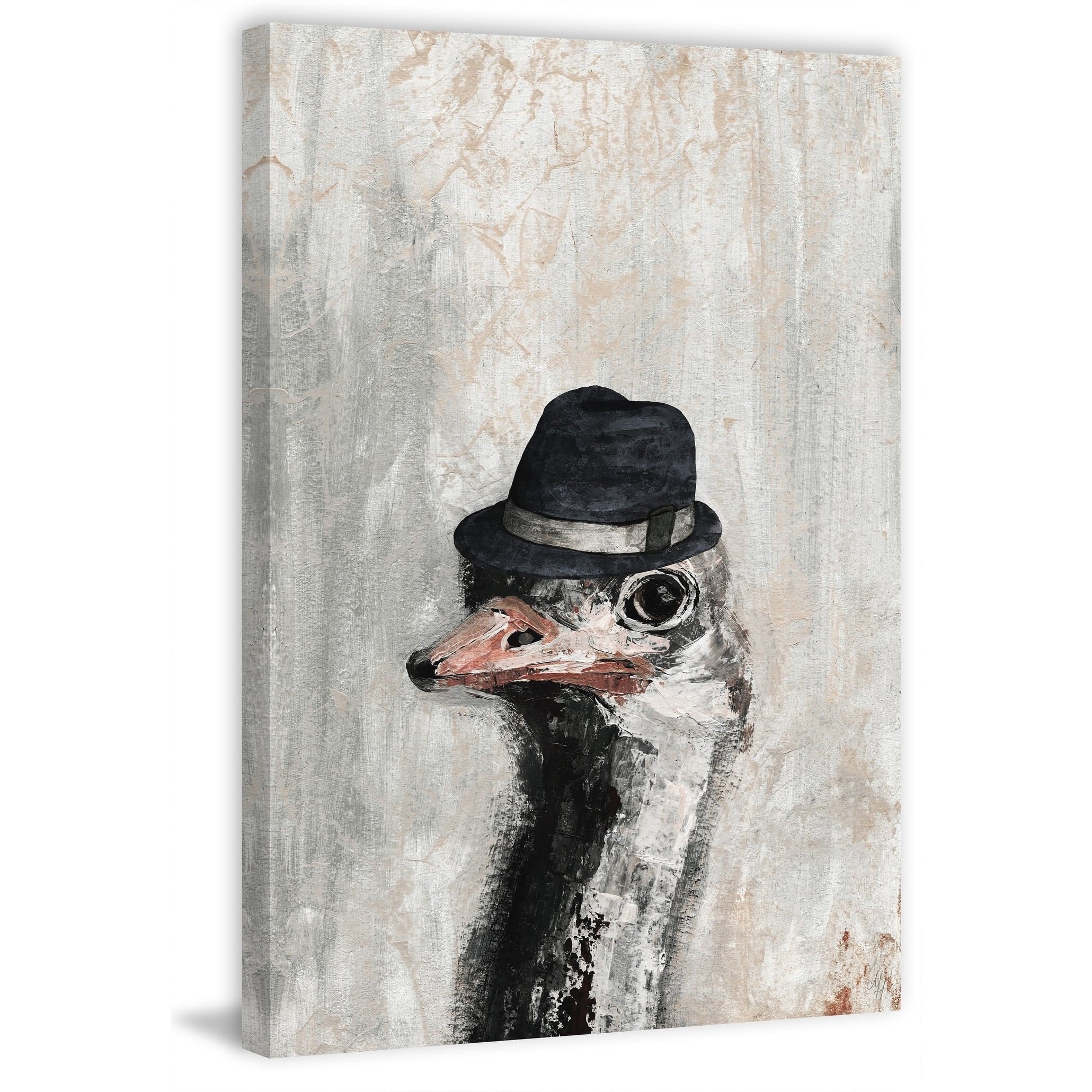 Marmont Hill Mister Ostrich Canvas Wall Art