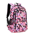 thumbnail image 1 of Mochila Bansusu con estampado geométrico para niñas y niños en edad escolar, color negro-L, 1 of 7