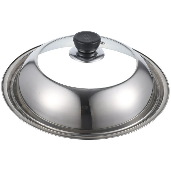 Landege Transparent Lid with Stainless Steel Rim and Knob, Pan and Wok Cover for Cooking and Kitchen Use