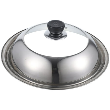 

Stainless Steel Pot Cover Household Visible Pan Lid Wok Cover with Knob