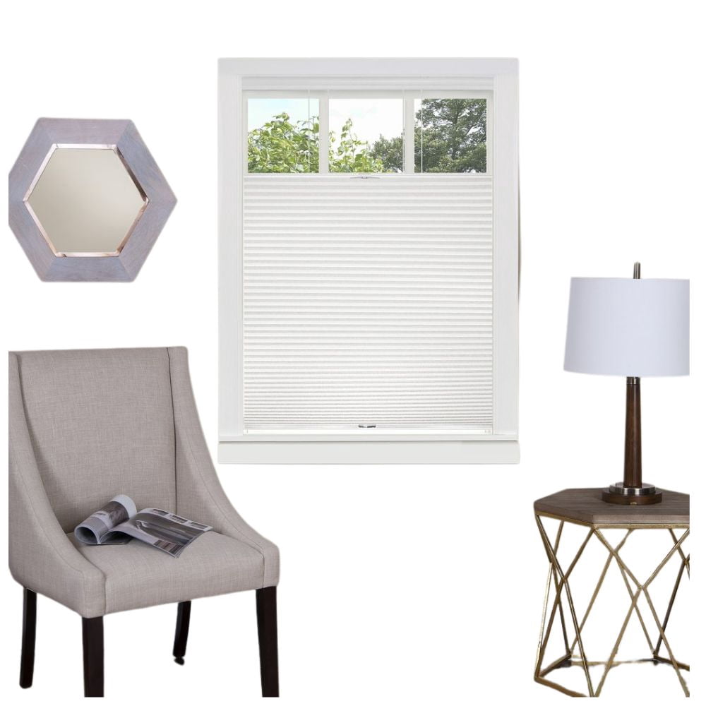 Achim Home Furnishing Window Blinds: Cordless Top-Down Bottom-Up Honeycomb Window Shade (White, 36" x 64")