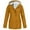 Orange, variant on Hwmodou Rain Jacket Women Casual Solid Color Plush Jacket Outdoor Drawstring Buttons Plus Size Hooded Windproof Pockets Coat Simple Comfy Fit