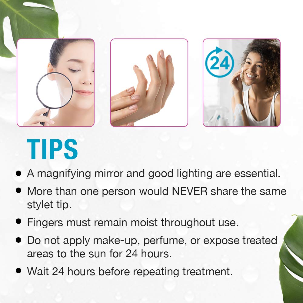 Clean and Easy Non-Laser Personal Electrolysis Facial Hair Removal Device for Flawless Face & Body