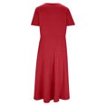 thumbnail image 6 of MELDVDIB Dresses for Women Sequin V-Neck Short Sleeve Spring Summer Long Dress Solid Color Oversized Loose Outfits, 6 of 8