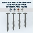 thumbnail image 3 of Kreg SML-C1-100 Zinc Pocket Screws, 1-Inch #8 Coarse Thread, Maxi-Loc Head (100 Count), 3 of 6