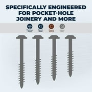 Kreg SML-C125-100 Zinc Pocket Screws, 1 1/4-Inch, #8 Coarse Thread, Maxi-Loc Head (100 Count)