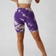 thumbnail image 4 of Women Tie Dye Yoga Shorts, Skin Friendly High Waist Seamless Women Yoga Shorts  For Fitness For Everyday Wear ANGGREK Púrpura Dalí S, 4 of 6