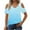 Light Blue, variant on Fesfesfes Women's Open-Shoulder Tops Summer Casual Short Sleeves V-Neck Blouses Comfortable Loose Party Clothes Fashionable Outdoor T-shirt(Yellow,M)