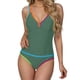 thumbnail image 2 of Tankini para mujer, bikini liso sin espalda, de dos piezas, estilo vendaje, para playa, dos piezas, tankini, 2 piezas, 2 of 7