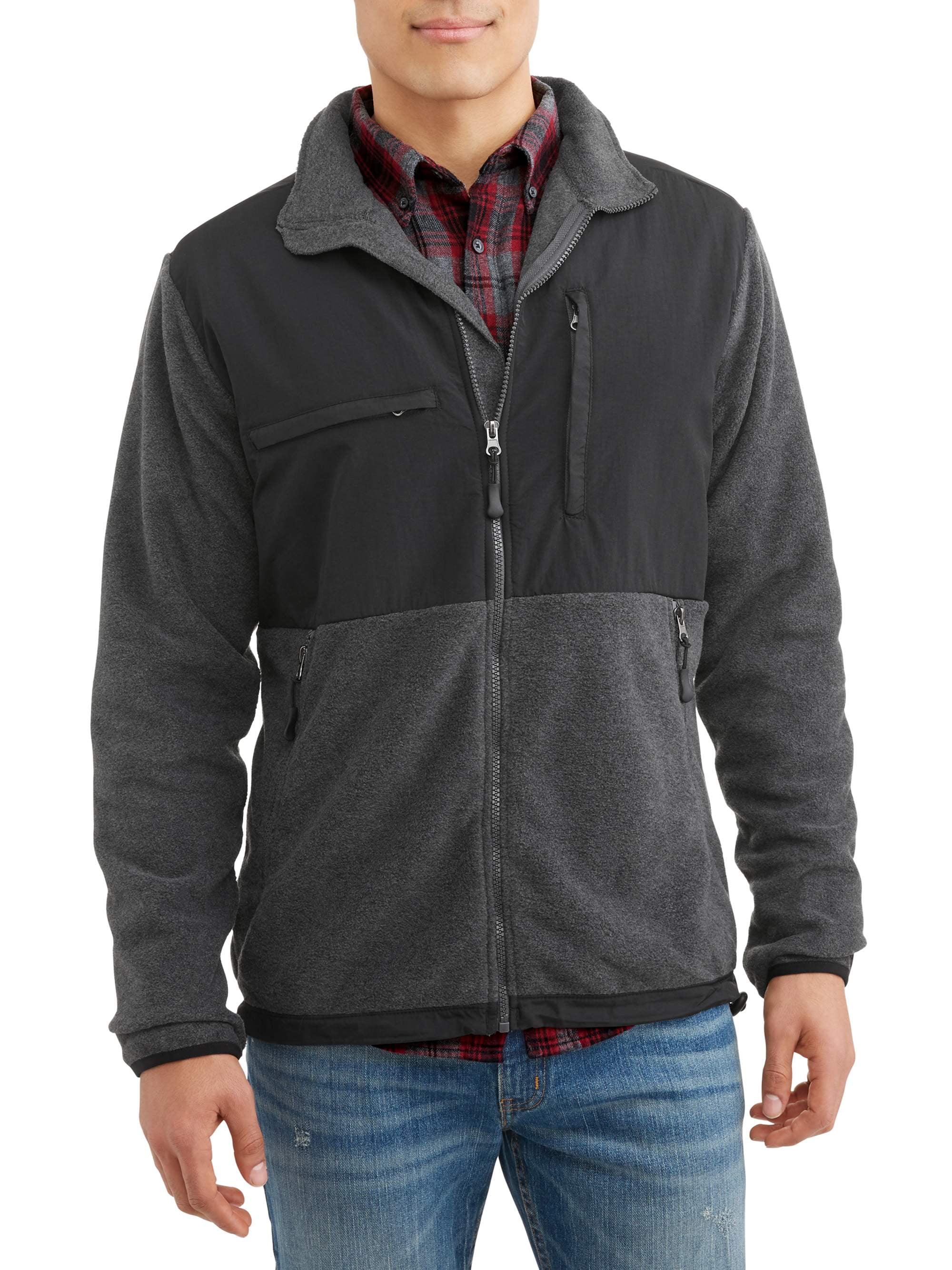 Burnside Polar Fleece Zip Front Jacket, up to Size 2XL - Walmart.com