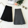 thumbnail image 4 of Fashion A Line Women Pleated Skirt High Waist Zipper Grey Student Mini Skirt JK Summer New 2025 Black Ladies Suit Skirt, 4 of 9