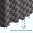 thumbnail image 6 of Gray and Black Checkerboard Pattern Shower Curtain 84"x72" ,Bathroom Decorative Shower Curtains Set with 12 Hooks,Modern Waterproof Washable Shower Curtain, 6 of 6