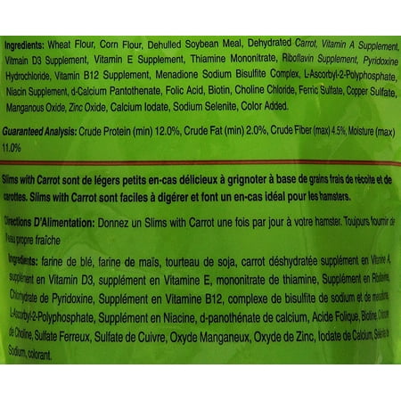 8.8 oz (5 x 1.76 oz) Vitakraft Mini Slims with Carrot for Hamsters
