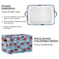 thumbnail image 2 of Yayeee Canvas Storage Basket with Handles for Shelves Fabric Bins Closet Organizer, Red Cartoon Truck Pattern, 2 of 8