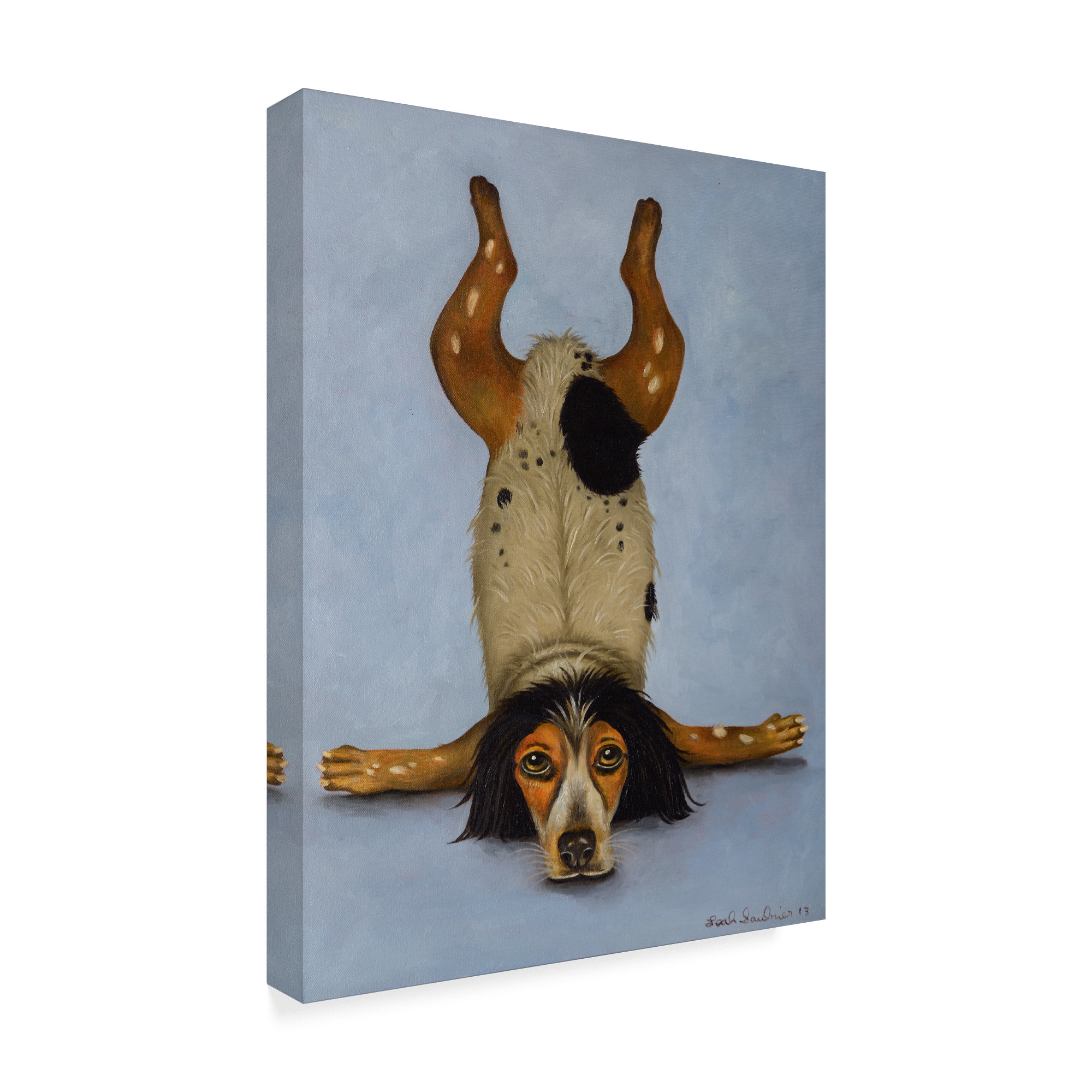 Trademark Fine Art 'K9 Contortionist' Canvas Art by Leah
