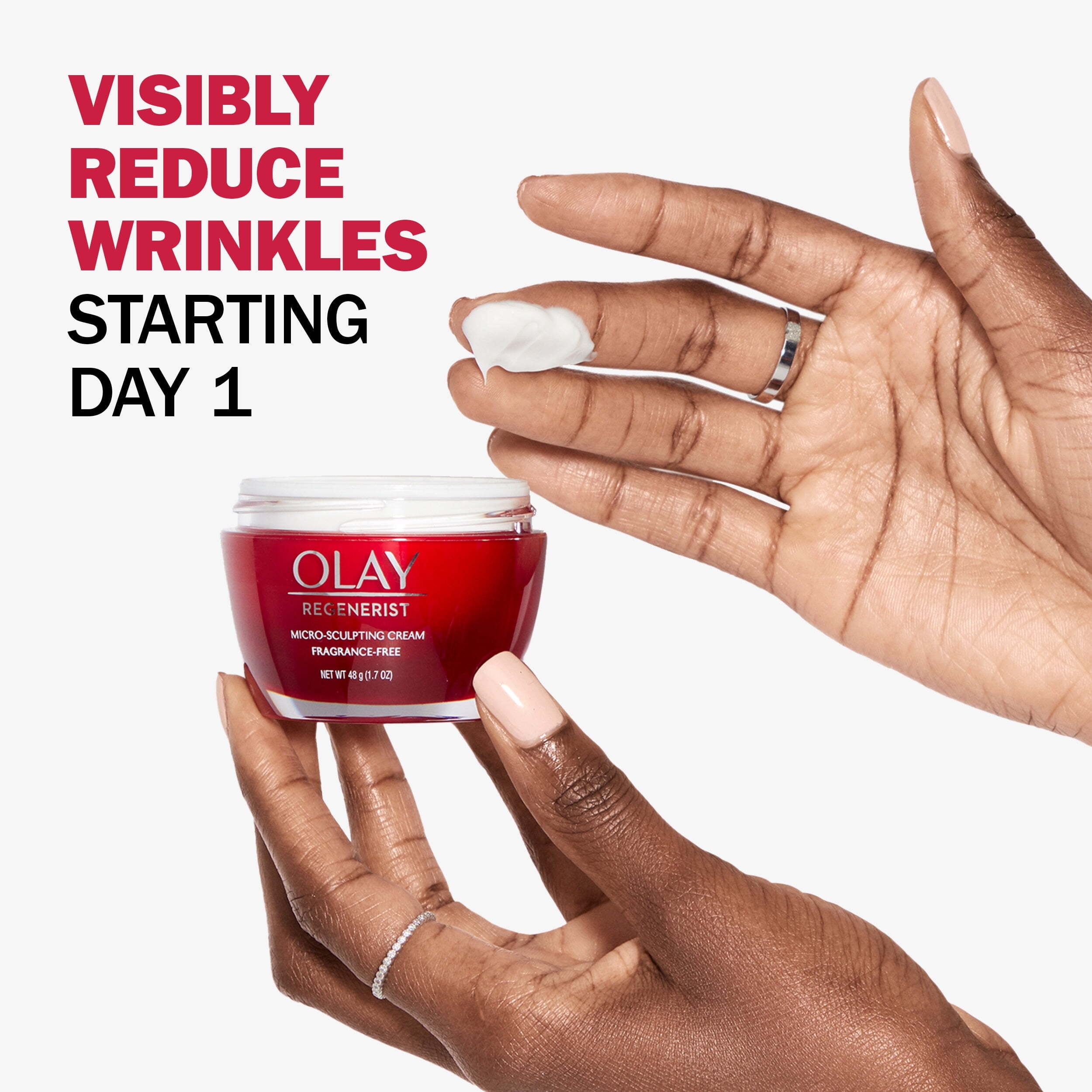 (2 pack) OLAY REGENERIST Anti-Aging Face Cream, Firming Moisturizer with Triple Collagen Peptide & Niacinamide, 1.7 oz