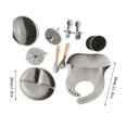thumbnail image 3 of CJiaWei Child Feeding Set Silicone Baby Tableware 10 Pieces For Easy Mealtime Soft Collision Ideal For Feeding Little Ones, 3 of 4