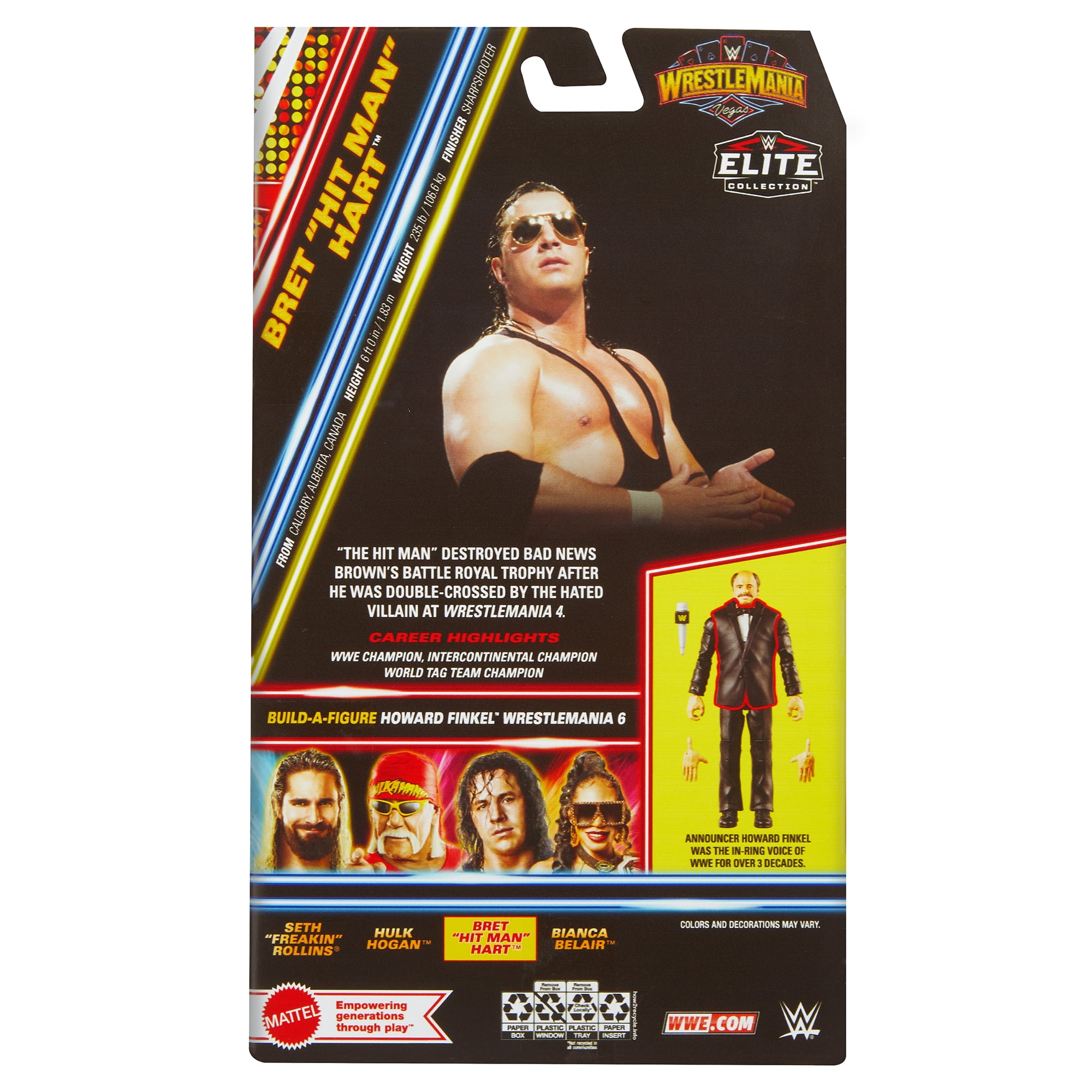 Bret Hart - WWE Elite WrestleMania 41 Mattel WWE Toy Wrestling Action Figure