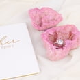 thumbnail image 2 of Koyal Wholesale Blush Pink Crystal Geode Round Ring Box, for Proposal, Engagement, Keepsake, Agate, Quartz, 2 of 5