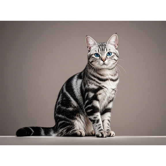 American Shorthair Cat Kitten Diamond Painting DIY Kits 5D Diamond Art Full Round Drill Crystal by Number Stitch Handmade Arts and Crafts for Living Room Home Wall Decor 12x16 inch / 30x40cm
