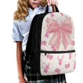 thumbnail image 3 of Yuyamidu Pink Bow Deer 17-Inch Large School Backpack for Teen Girls, Spacious Daypack with Multiple Pockets for Textbooks, Laptop & Daily Campus Use, 3 of 6