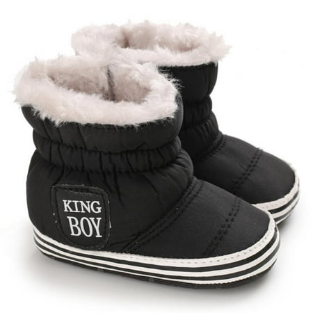 

0-18M Infant Baby Boy Girl Cozy Fleece Winter Snow Boots Non Skid Soft Sole Shoes Warm Shoes Newborn Baby Toddler Boot