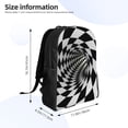 thumbnail image 4 of Fuzoiu 3D Vortex Illusion Print Laptop Backpack,Work Business Backpacks, Large Capacity Nurse Bag College Bookbag for School, Waterproof Casual Daypack for Travel, 4 of 8