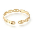 thumbnail image 3 of 3 pc Brass Cuff Bangles Coffee Bean Chain Shape Real 18K golden Plated Inner Diameter: 2-1/8x2-3/8 inch(5.5x6cm) 9mm, 3 of 3