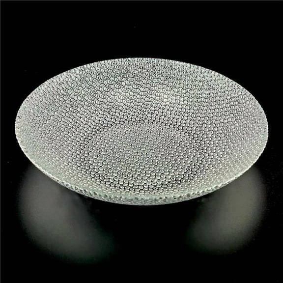 Red Pomegranate Collection R1244-2 Cabana Gilded Glass Soup Plate, Silver