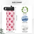 thumbnail image 4 of Sikiie Pink gift with ribbon Print 18OZ Insulated Straw Cup, Portable Leak-proof Sports Water Bottle, Stainless Steel Water Cup Suitable for Home and Outdoor, 4 of 8