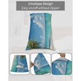 thumbnail image 6 of Palm Trees King Pillow Cases Set of 2 - Microfiber Bed Throw Pillow Covers, Summer Beach Coastal Nautical Sea Ocean Decorative Lumbar Pillow Cover with Envelope Closure for Sofa/Travel 20"x36", 6 of 6