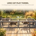 thumbnail image 6 of PawHut Wooden Outdoor Cat Tunnel Toy W/ Entrances, Cat Tube, Dark Gray, 6 of 9