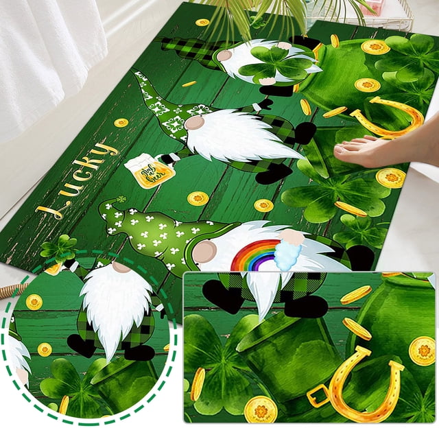 St. Patrick's Day Welcome Doormats Home Carpets Decor Carpet Living Room Carpet