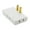 White, variant on 3 Way Outlet Extender Portable Flat Pin Plug Adapter for Household Wall