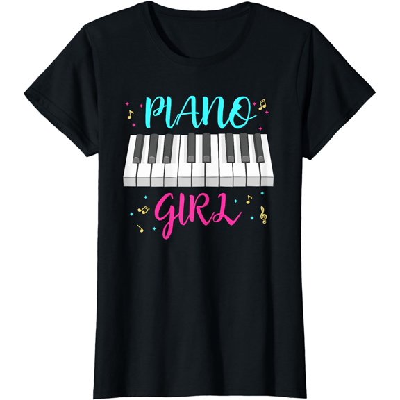 Piano Girl Women Gift Piano T-Shirt