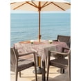 thumbnail image 3 of Outdoor Tablecloth with Umbrella Hole for Patio/Picnic/Party/Camping, Coral Jellyfish Coastal Waterproof Table Cloth Square Cover Washable, Summer Ocean Coral Pink Linen (54"x 54"), 3 of 8