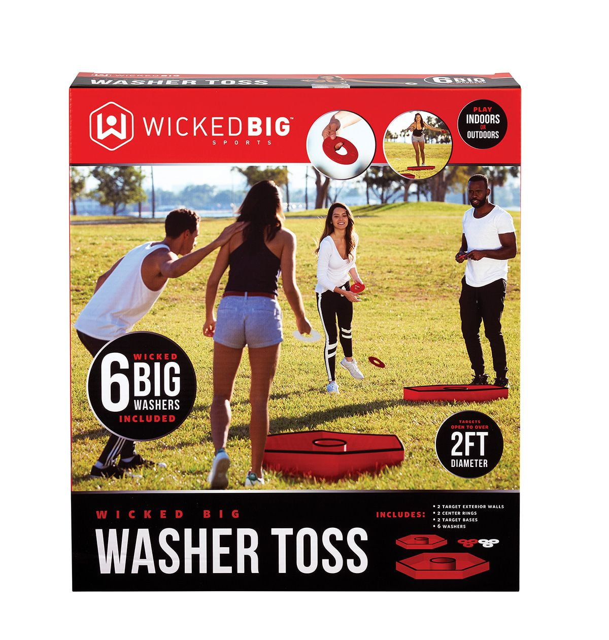 Wicked Big Sports Supersized Vinyl Washer Toss Outdoor Game with 6