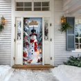 thumbnail image 4 of Christmas Door Cover With Snowman And Candy Cane Design Elastic Stretchy Fabric For Front Door Holiday Decor(Grey-90x180cm), 4 of 4