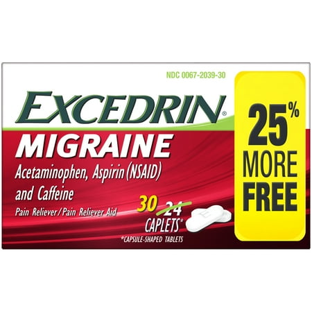 Excedrin Migraine Pain Reliever Caplets 30 Count