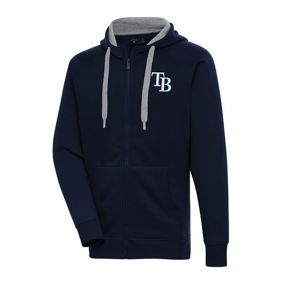 Men's Antigua Navy Tampa Bay Rays Big & Tall Victory Full-Zip Hoodie Jacket