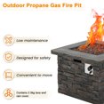 thumbnail image 4 of 35" Propane Gas Fire Pit Table, 50000 BTU Square Steel Fire Pit for Outside Patio Deck Garden Courtyard, 4 of 7